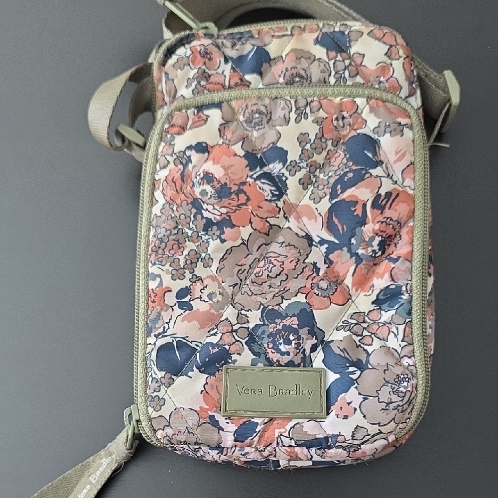 Vera Bradley Ultralight RFID Petite Cellphone Crossbody "Exuberant Floral Sage"